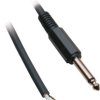 Connection cable, 1.8 m, black, 6.35 mm mono jack plug, straight to open end, 1101055