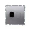 Simon Basic Gniazdo komputerowe pojedyncze RJ45 kat. 6 ekranowane z przesł. przeciwkurz. stal inox BM61E.01/21