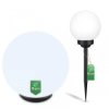Lampa Solarna Ogrodowa LED ATRIS Wbijana Naziemna Biała Kula 15cm LUMILED