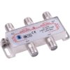 Rozdzielacz Splitter antenowy F na 4 TV metalowy, kompatybilny z DVB-T i SAT
