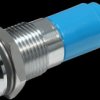192A0357 LED signal light, 10 mm, blue, 24 V, metal, Ø14 mm, 500 mcd