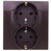 KARO Gniazdo podwójne z/u Schuko czekoladowy metalik GP-2SS/40