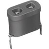 Crystal holder, 2 pole, pitch 12.5 mm, CuSn alloy for oscillating quartzes, QS 25 GS