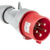 Złącze przemysłowe - zasilające 32A Wtyczka 415 V 3P + N + E Męski Legrand Czerwony Montaż na kablu IP44