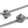 Cable tie, PA, (L x W) 200 x 4.6 mm, bundle-Ø 1 to 45 mm, gray, -40 to 150 °C, 156-00085