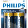 bateria alkaliczna Philips Ultra Alkaline LR20 D (blister) - 2 sztuki