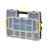 Skrzynka z przegródkami l. przedziałów: 12 szerokość: 44.2cm wysokość: 9.2cm głębokość: 32.7cm Plastik Czarny, żółty
