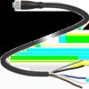 Sensor actuator cable, M8 cable socket, straight, B to open end, 5 pole, 1 m, PUR, black, 4 A, 70124952-100003
