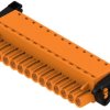 Socket header, 14 pole, pitch 5 mm, straight, orange, 1016470000