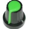 Gałka na potencjometr czarno-zielona