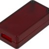 ABS enclosure, (L x W x H) 50 x 25 x 15 mm, red/transparent, IP54, 1551USB2TRD