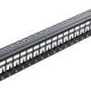 Delock 19″ 24-portowy panel krosowy Keystone z szyną odciążającą