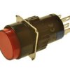 Przełącznik; przyciskowy; LAS1-AY-11/R/6V; ON-(ON); czerwony; podświetlenie LED 6V; czerwony; do lutowania; 2 pozycje; 5A; 250V