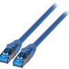 Patch cable, highly flexible, RJ45 plug, straight to RJ45 plug, straight, Cat 6A, S/FTP, LSZH, 0.25 m, blue, K5525FBL.0,25