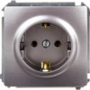 Simon Basic Gniazdo Pojedyncze Schuko Z/U 16A Ip20 Stal Inox Bmgsz1.01/21