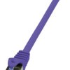 kabel LAN LogiLink CQ301VS, 1 szt., RJ45, CAT 6a, S/FTP, 0.25 m, fioletowy