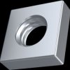 Square nut, M4, W SW7, H 2.2 mm, outer Ø 7 mm, steel, galvanized, DIN 562, 002.11.041