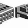 Socket, unequipped, 12 pole, straight, 2 rows, black, 284442-1