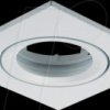 4122 Recessed ceiling ring, square, swivelling, white