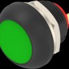 Pushbutton, 1 pole, green, unlit , 0.12 A/125 VAC, 0.2 A/50 VDC, 13.6 mm, IP68, 2-2329360-4
