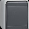445009 Socket, 1-gang, 16 A, IP44, AquaTop, plug-in terminal, grey