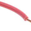 Przewód montażowy 0,75 mm2 Różowy RS PRO PVC TI3 20 AWG 1 kV DC, 600 V AC dł. 100m 24/0,2 mm 105°C BS6231