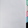 231619 Plastic wallets, A4, transparent, with 3 subject dividers, 5 pie