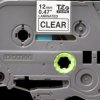 Labelling tape cartridge, 12 mm, tape transparent, font black, 8 m, TZE-131