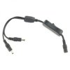 Rozgałęziacz DC 5,5/2,1mm z włącznikiem - 2 wtyki