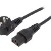 SCHAFFNER-814383 Kabel CEE 7/7 (E/F) wtyk kątowy, IEC C13 żeński 4m 10A