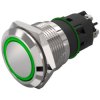 EAO 82-5552.1134 19mm Illum PB Alu flush/flush Screw Mom. Ag Ring Green 24V DC