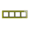 DECO Ramka 4 poczwórna uniwersalna - efekt szkła (ramka zielona: spód czarny) zielony 2-12-DRS-4 KARLIK