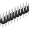 Pin header, 20 pole, pitch 2 mm, straight, black, 10062353