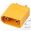 Wtyk XT90-M/2-tory;90A;500V;proste żółty;lutowany;zasilające DC;