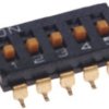 Przełącznik DIP 2-pozycyjny DPST SMD 25 mA przy 24 V DC -20 → +70°C