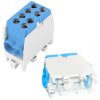 Blok Rozdzielczy Zacisk Odgałęźny Na Szynę TH35 10-35mm Niebieski 125A 400V