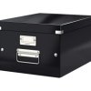 Pudło do archiwizowania, format: A4, Czarny, Wytrzymała laminowana płyta pilśniowa (PP), 281 x 200 x 370mm