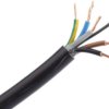 Sieciowy kabel zasilający 5 Core Polichlorek winylu PVC Sheath Czarny 10.1mm od , 300 V, 500 V