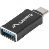 Adapter OTG Przejściówka USB 3.1 A / typ-C (gniazdo / wtyk) Lanberg