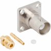 BNC flange socket 50 Ω, RG-405, Belden 1671A, solder connection, straight, 112616