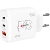 Skross SKCH001065WPDEUCN USB charger 65W 1x USB-A 2x USB-C PD White Indoors