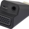 Renkforce RF-4149768 HDMI / VGA adapter [1x złącze męskie HDMI - 1x złącze żeńskie VGA, złącze żeńskie jack 3,5 mm] czar