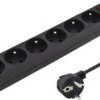 Listwa antyprzepiÄciowa 6 gniazd 3,0m czarna