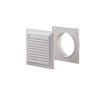 Kratka wentylacyjna 180x180 mm z siatką i kołnierzem okrągłym fi 125 mm biała EL180AK VENTIKA