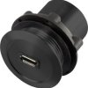 TRU COMPONENTS Micro USB-01-BK Gniazdo montażowe Micro USB 2.0 złącze żeńskie do wbudowania Micro gniazdo USB typu A na