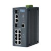 Zarządzalny przełącznik sieciowy warstwy 2 (L2) z PoE, 8 portami GE i 2 portami combo Gigabit RJ-45 lub SFP EKI-7710G-2CPI-BE