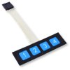 Klawiatura membranowa 1x4 samoprzylepna 4 przyciski 5-pin 35V do Arduino