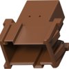 Plug, unequipped, 6 pole, straight, 2 rows, brown, 1-965641-2