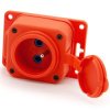 Gniazdo gumowe (TPE) pojedyncze IP44 16A 2P+Z, kolor pomarańczowy, TRGP-1