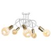 Lampa Sufitowa Nowoczesna 5Xe27 Rumba White/Gold